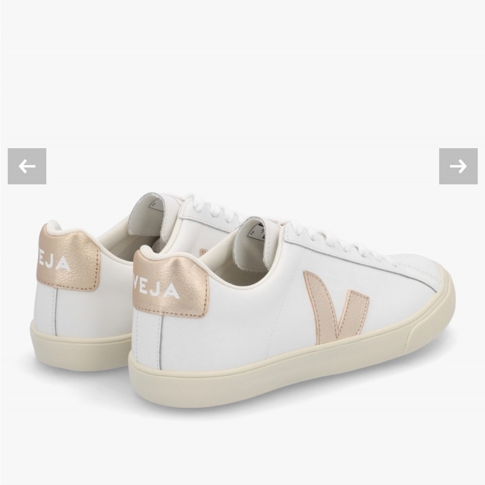 Veja Cream and Tan Sneakers - Picture 3 of 15
